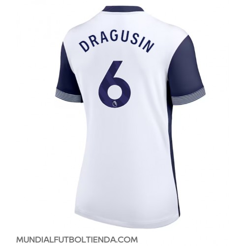 Camiseta Tottenham Hotspur Radu Dragusin #6 Primera Equipación Replica 2024-25 para mujer mangas cortas